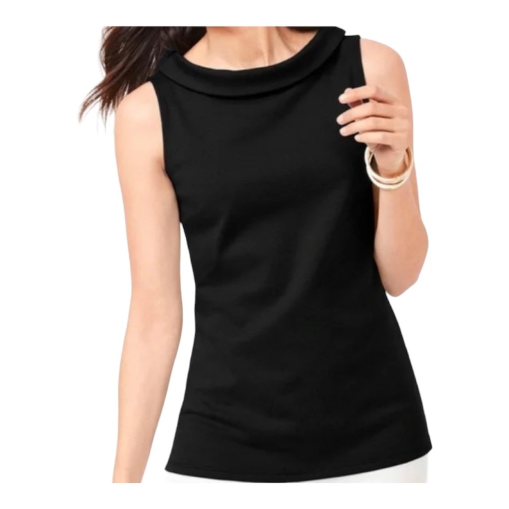 COPY - Talbots Sabrina Ponte Sleeveless Top Audrey French Girl Style